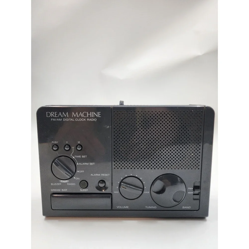 Sony Dream Machine FM AM Digital Clock Radio ICF-C2W Black Vintage Alarm Clock